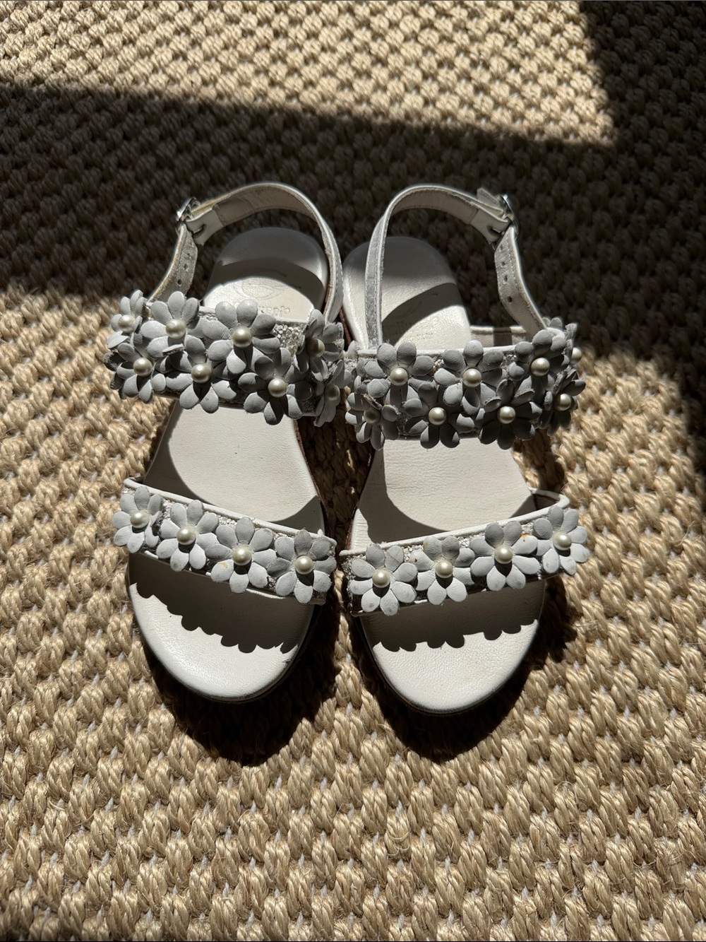 Gallucci White Floral Strap Kids Sandals size 29 - Picture 11 of 12